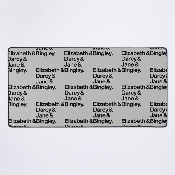 Item preview, Elizabeth and Darcy and Jane and Bingley. (Pride and Prejudice) Black Helvetica designed and sold by LibraryCloset.
