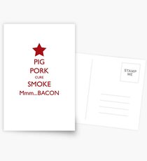 PIG, PORK, CURE, SMOKE, Mmm...BACON! T Shirt Postcards