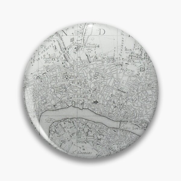 Item preview, Vintage Black and White Old London City Map designed and sold by silviaol.