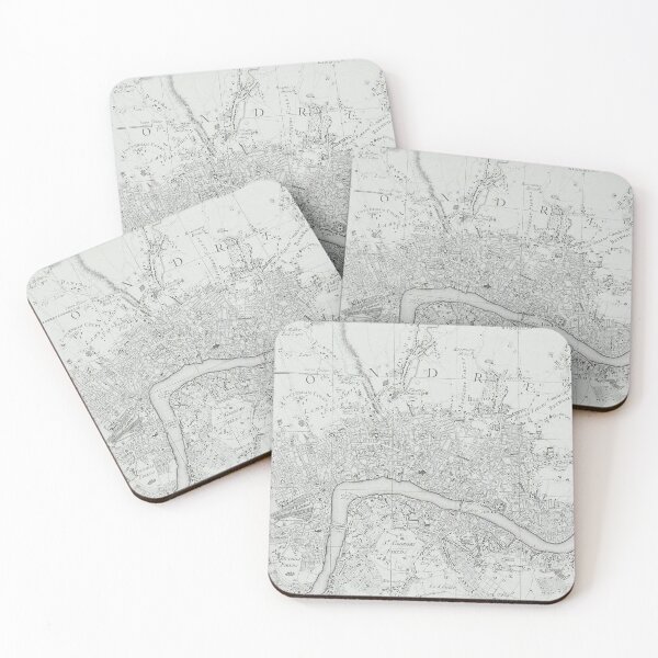 Item preview, Vintage Black and White Old London City Map designed and sold by silviaol.