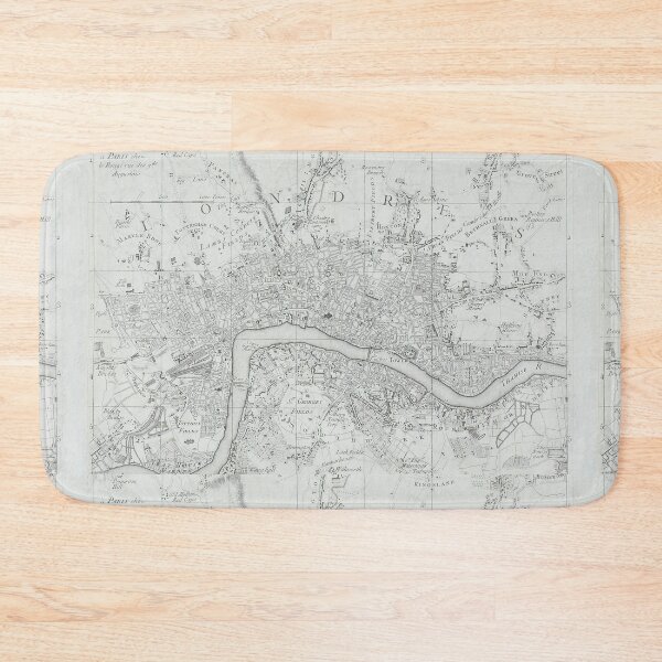 Item preview, Vintage Black and White Old London City Map designed and sold by silviaol.