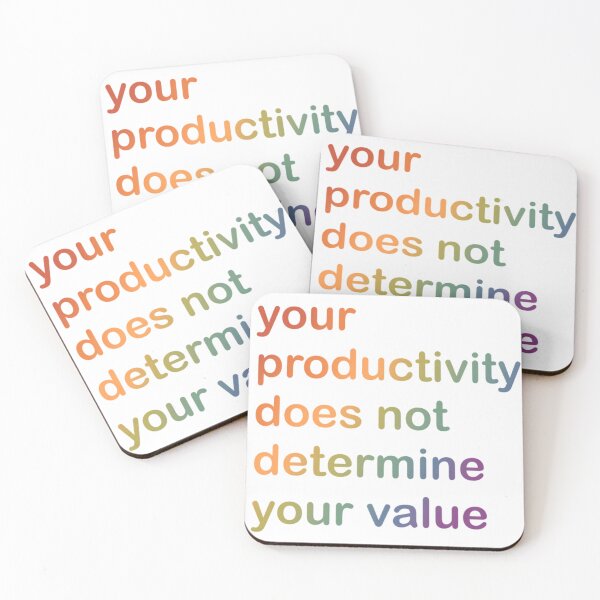 Item preview, your productivity does not determine your value (rainbow) designed and sold by e-the-ebt.