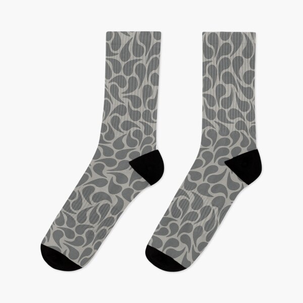 Item preview, Droplets -- Dark Gray on Light Gray Groovy Abstract Graphic Geometric Paisley Shape designed and sold by victoriabdesign.