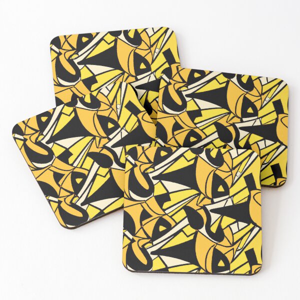 Item preview, Yellow Abstract Shapes Pattern designed and sold by Zestpond.