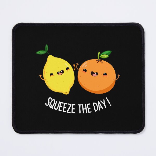 Item preview, Squeeze The Day cute Fruit Puns (Dark BG) designed and sold by punnybone.