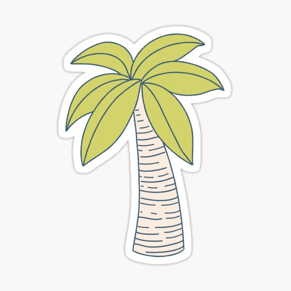 "cute palm tree" Sticker for Sale by ZanderZander Redbubble