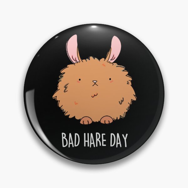 Item preview, Bad Hare Day Funny Rabbit Puns (Dark BG) designed and sold by punnybone.