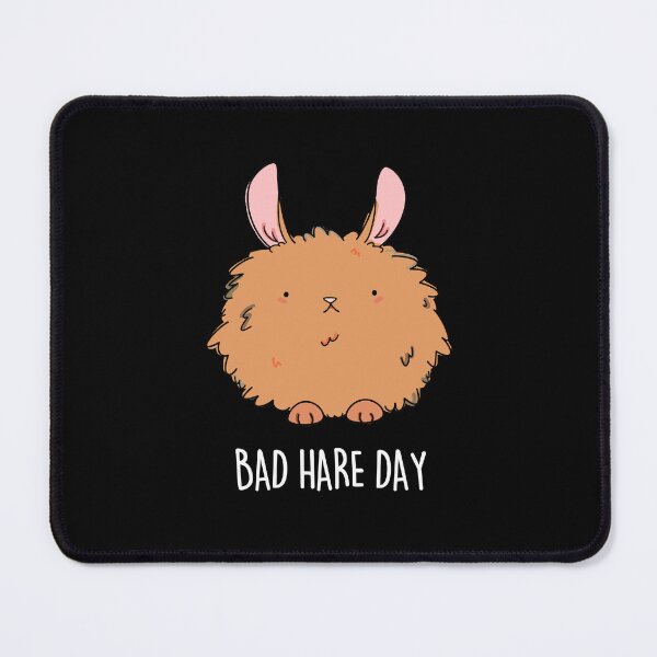 Item preview, Bad Hare Day Funny Rabbit Puns (Dark BG) designed and sold by punnybone.