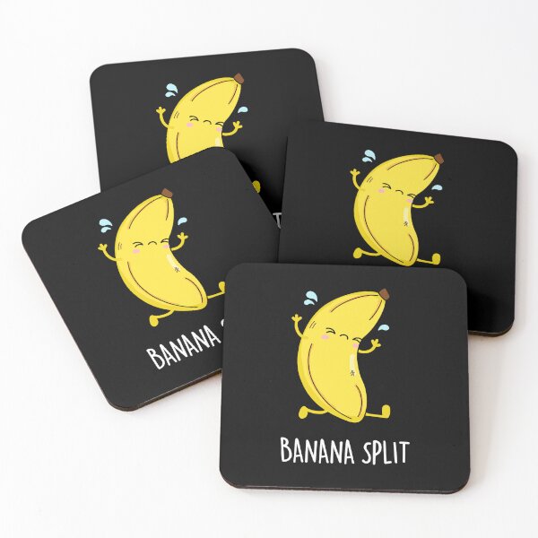 Item preview, Banana Split Funny Dancing Banana Puns (Dark BG) designed and sold by punnybone.
