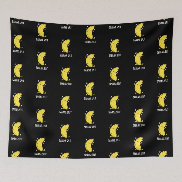 Item preview, Banana Split Funny Dancing Banana Puns (Dark BG) designed and sold by punnybone.