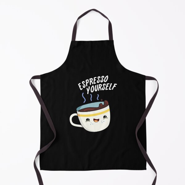 Item preview, Espresso Yourself Funny Coffee Puns (Dark BG) designed and sold by punnybone.