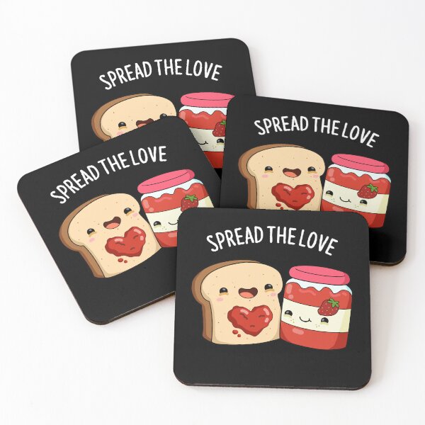 Item preview, Spread The Love Funny Jam and Bread Puns (Dark BG) designed and sold by punnybone.