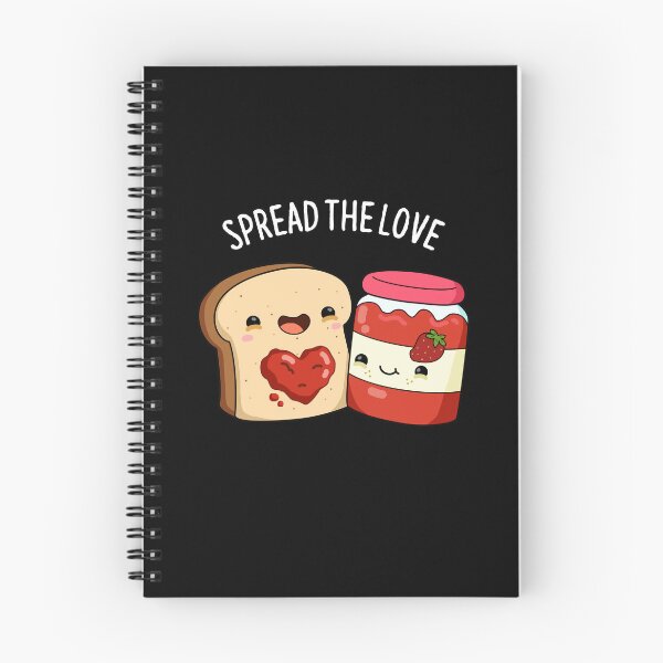 Item preview, Spread The Love Funny Jam and Bread Puns (BG oscuro) designed and sold by punnybone.