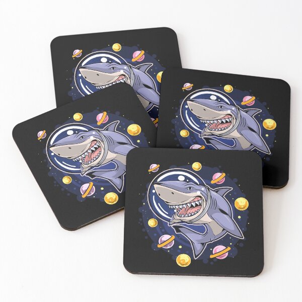 Item preview, Shark Astronaut Outer Space Lover Funny Astronomy designed and sold by Delightfully Cynical.