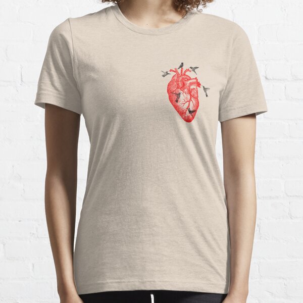 Anatomical Heart and Hummingbirds Essential T-Shirt
