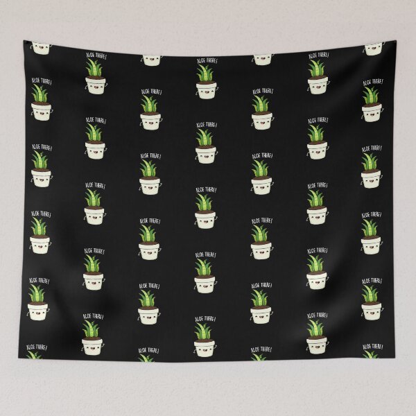 Item preview, Aloe There Funny Aloe Vera Puns (Dark BG) designed and sold by punnybone.