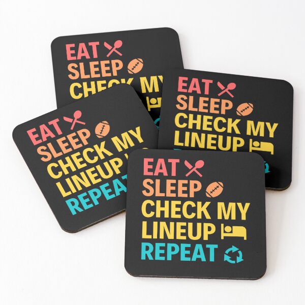 Item preview, Eat Sleep Check My Lineup Repeat - Funny Football Quotes designed and sold by chetan786.