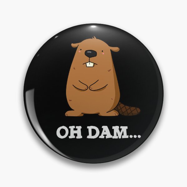 Item preview, Oh Dam Funny Beaver Puns (Dark BG) designed and sold by punnybone.