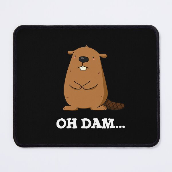 Item preview, Oh Dam Funny Beaver Puns (Dark BG) designed and sold by punnybone.