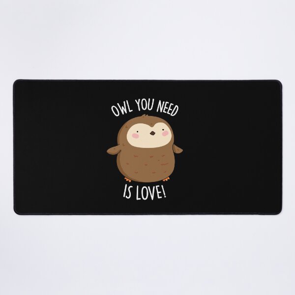 Item preview, Owl You Need Is Love Funny Brown Owl Puns (Dark BG) designed and sold by punnybone.