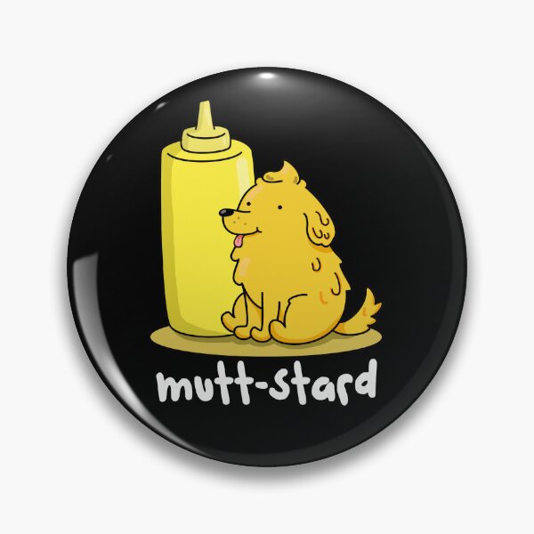 Item preview, Mutt-stard Funny Doggy Mustard Puns (Dark BG) designed and sold by punnybone.