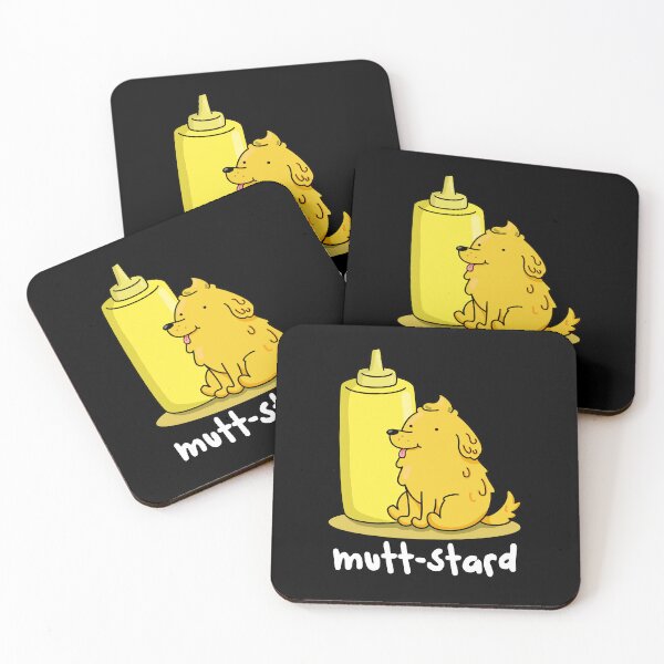 Item preview, Mutt-stard Funny Doggy Mustard Puns (Dark BG) designed and sold by punnybone.