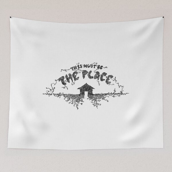 Item preview, Talking Heads This Must Be the Place Lyrics Hand Drawn Retro Gift Fan designed and sold by JanCollins.