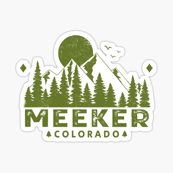 Meeker Colorado Mountain Souvenir Sticker