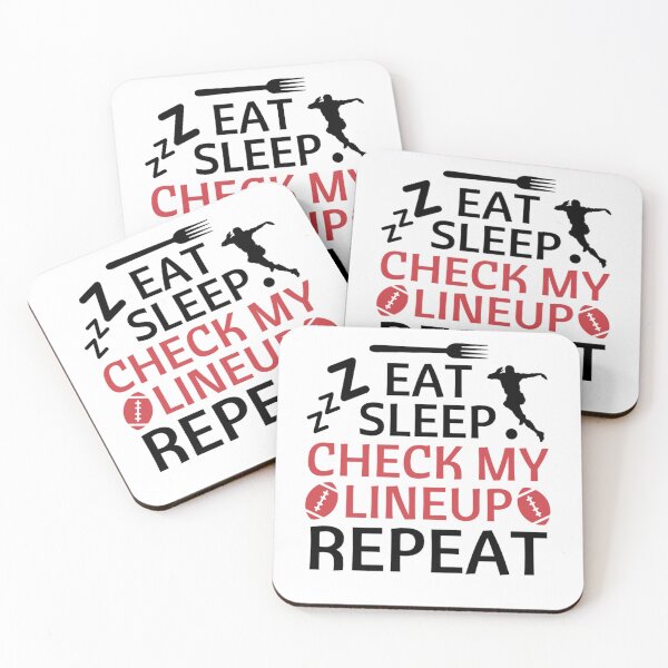 Item preview, Eat Sleep Check My Lineup Repeat - Funny Football Quotes designed and sold by chetan786.