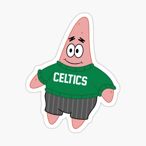 Patrick Spongebob - Boston Celtics Basketball Funny Sticker