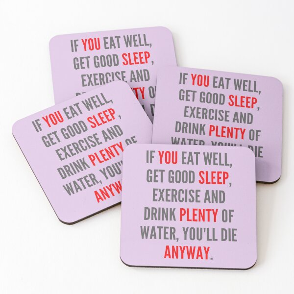 Item preview, You sleep plenty anyway sarcastic two meaning bold gray and red type quote designed and sold by WordStruggle.