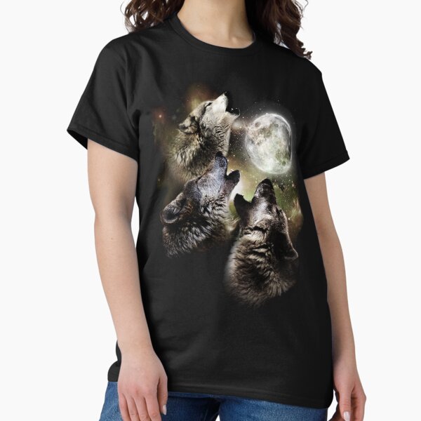 Aperçu de l'œuvre Les frères Direwolf hurlent à la pleine lune créée et vendue par wishtopia.