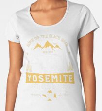 Yosemite Nationalpark Kalifornien-T-Shirt - Weinlese-Bär Premium Rundhals-Shirt