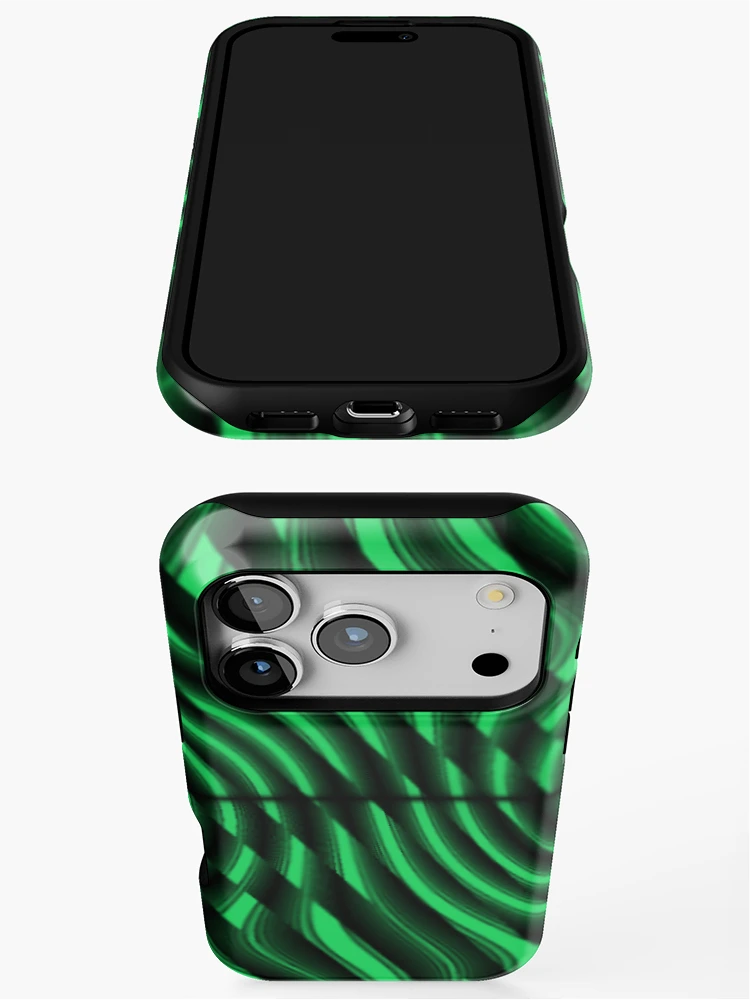 Thumbnail 3 of 4, iPhone Case, Green Ribbon Riot designed and sold by TiltedCode.