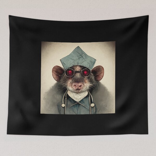 Item preview, Doctor Rat Face Weird Halloween - best selling  designed and sold by Aditya Bhole.