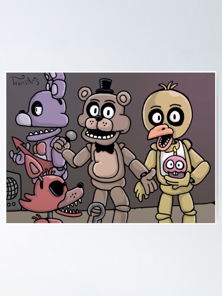 FNaF 1 Line Up Poster for Sale by WhiteRabbitZero