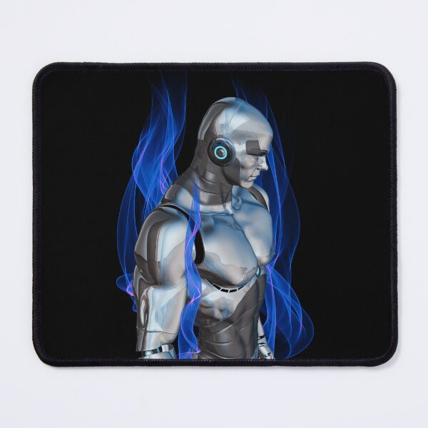 Item preview, Futuristic Blue Flames Tin Man designed and sold by MyMerch4u.