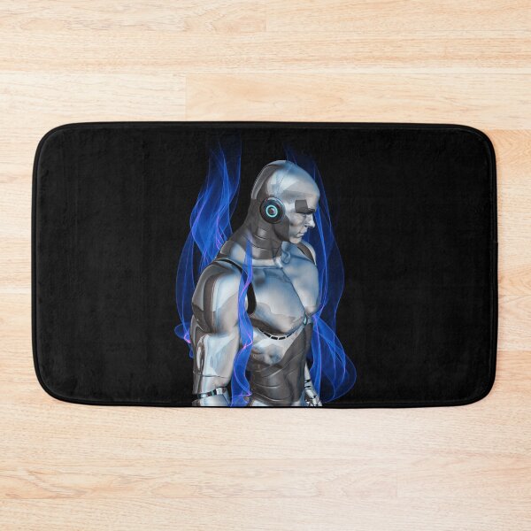 Item preview, Futuristic Blue Flames Tin Man designed and sold by MyMerch4u.