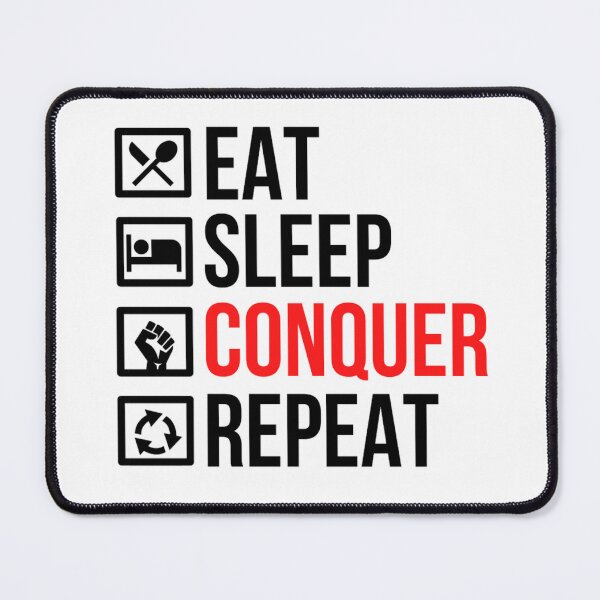 Item preview, Eat Sleep Conquer Repeat - Gym Motivational Quotes designed and sold by chetan786.