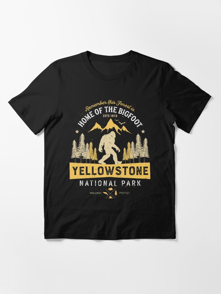 Discover Parc National De Yellowstone Vintage Bigfoot T-Shirt