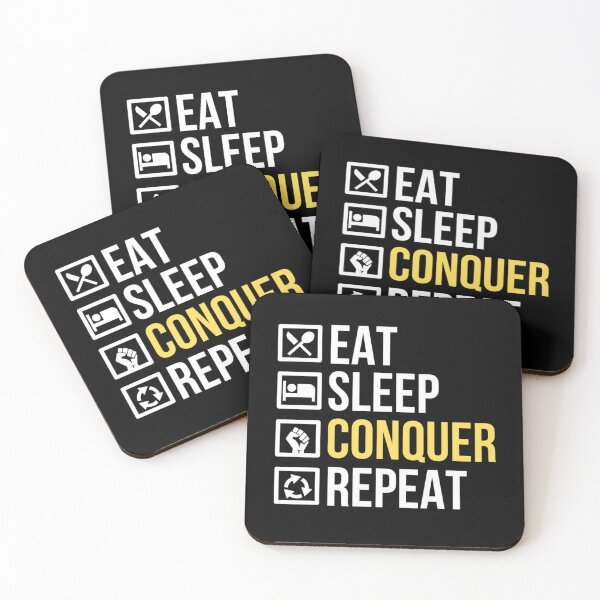 Item preview, Eat Sleep Conquer Repeat - Gym Motivational Quotes designed and sold by chetan786.