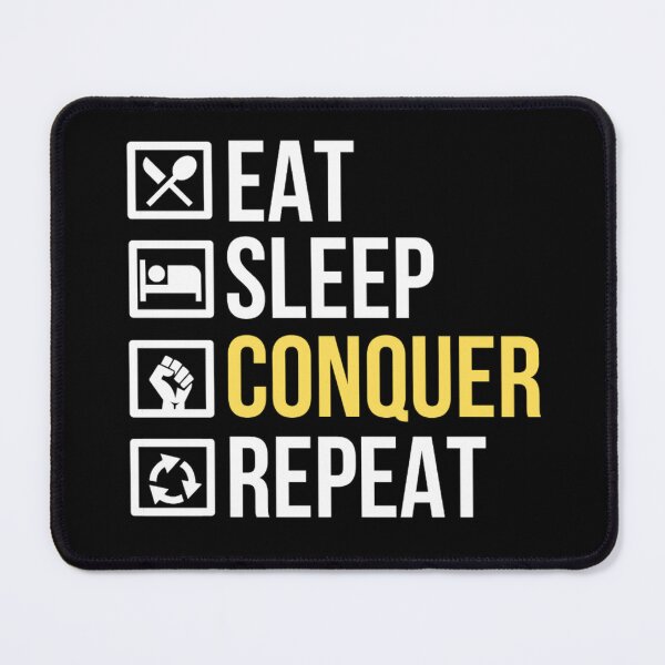Item preview, Eat Sleep Conquer Repeat - Gym Motivational Quotes designed and sold by chetan786.