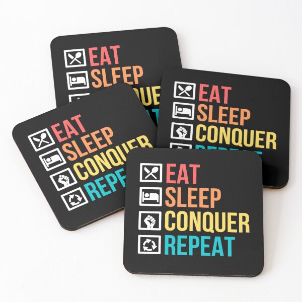 Item preview, Eat Sleep Conquer Repeat - Gym Motivational Quotes designed and sold by chetan786.