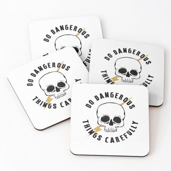 Item preview, Do Dangerous Things Carefully Skull designed and sold by ThreeTreeDesign.