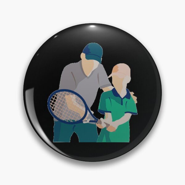 Item preview, Tennis Lover Getting Lessons By A Certified Pro Tennis Coach Sticker designed and sold by taranhb.