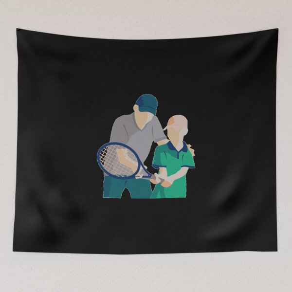 Item preview, Tennis Lover Getting Lessons By A Certified Pro Tennis Coach Sticker designed and sold by taranhb.