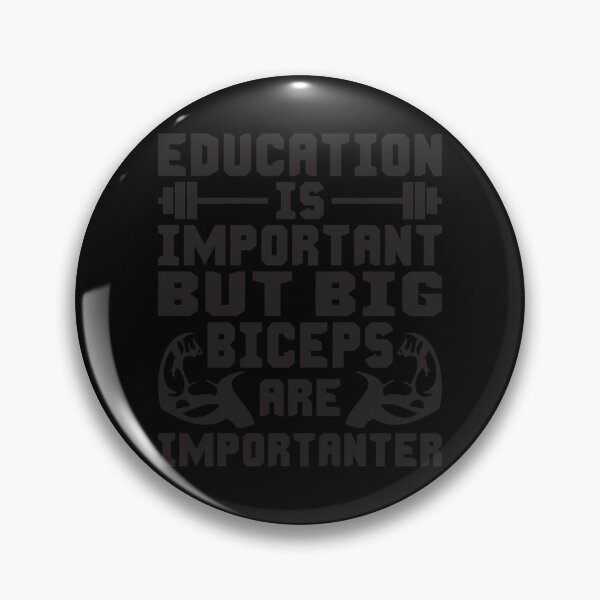 Item preview, Big Biceps Are Importanter Than Education (Biceps Black) Essential T-Shirt designed and sold by maude5ig.
