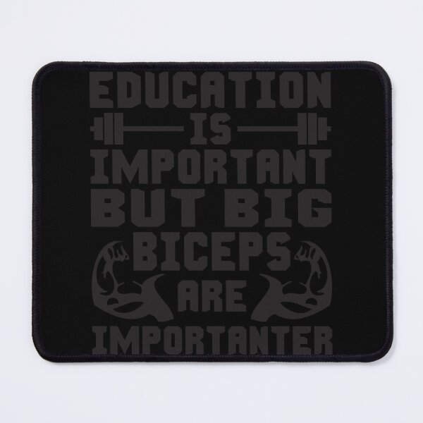 Item preview, Big Biceps Are Importanter Than Education (Biceps Black) Essential T-Shirt designed and sold by maude5ig.