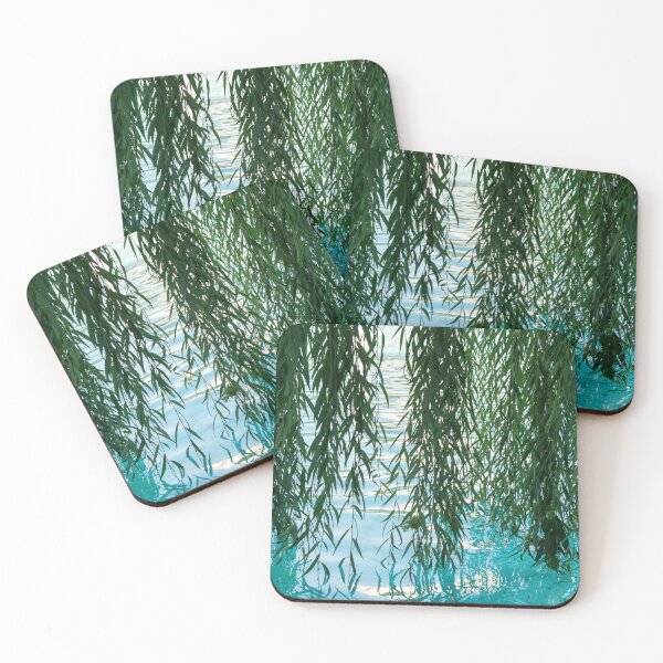 Item preview, Living Curtains - Weeping Willow Branches Creating Green Drapes designed and sold by Georgia Mizuleva.