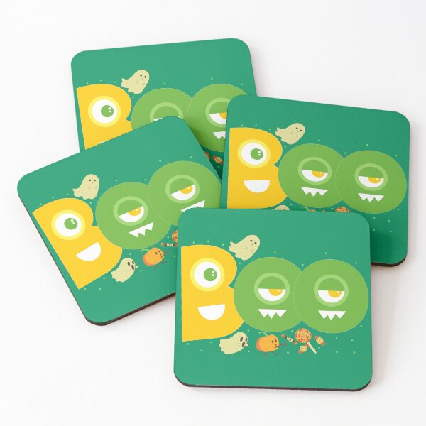 Item preview, booo ghosts, candy and pumpkins.  designed and sold by Malogue.